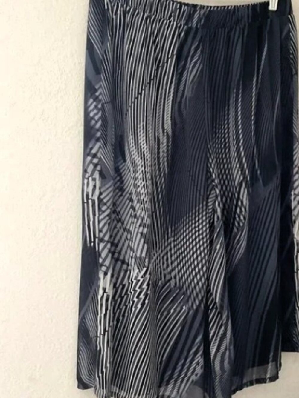 NEW DIRECTIONS PLISSÉ GEOMETRIC WIDE LEG GAUCHO PANTS SPLIT SKIRT PLUS 2X LIKE N - Picture 4 of 8